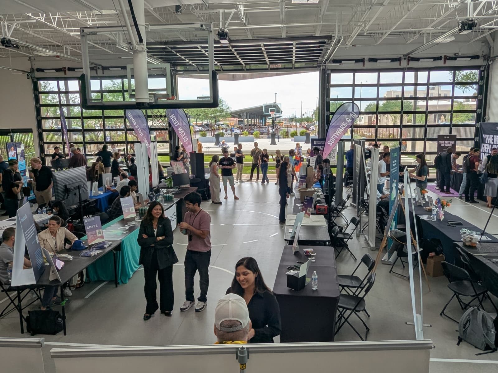 Startup Pavilion Demo Crowd