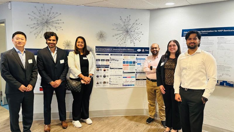 Poster presentation visual for the workflow automation engagement